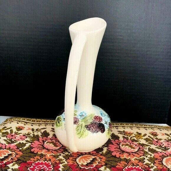VTG Hand Painted Floral Pitcher Vase on the Cramer Mold MCM - Picture 4 of 10